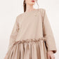 Sara Ruffle Blouse - Tan