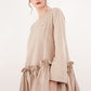 Sara Ruffle Blouse - Tan