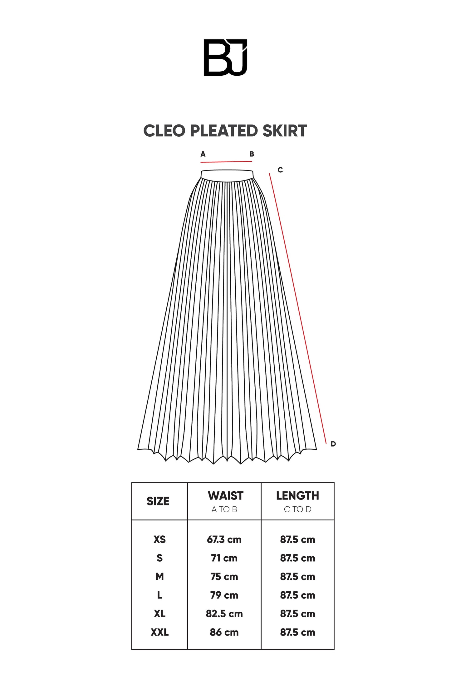 Cleo Pleated Skirt - Latte