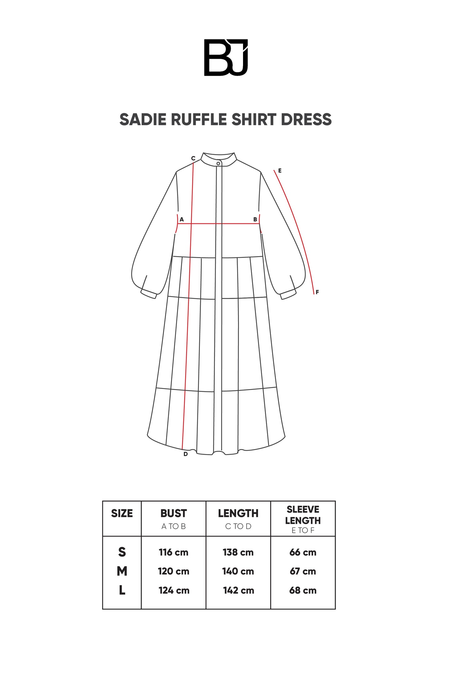 Sadie Ruffle Shirt Dress - Blue