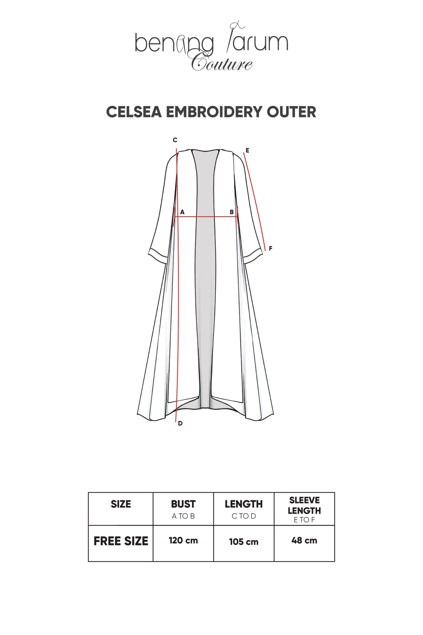 Celsea Embroiderry Outer - Red