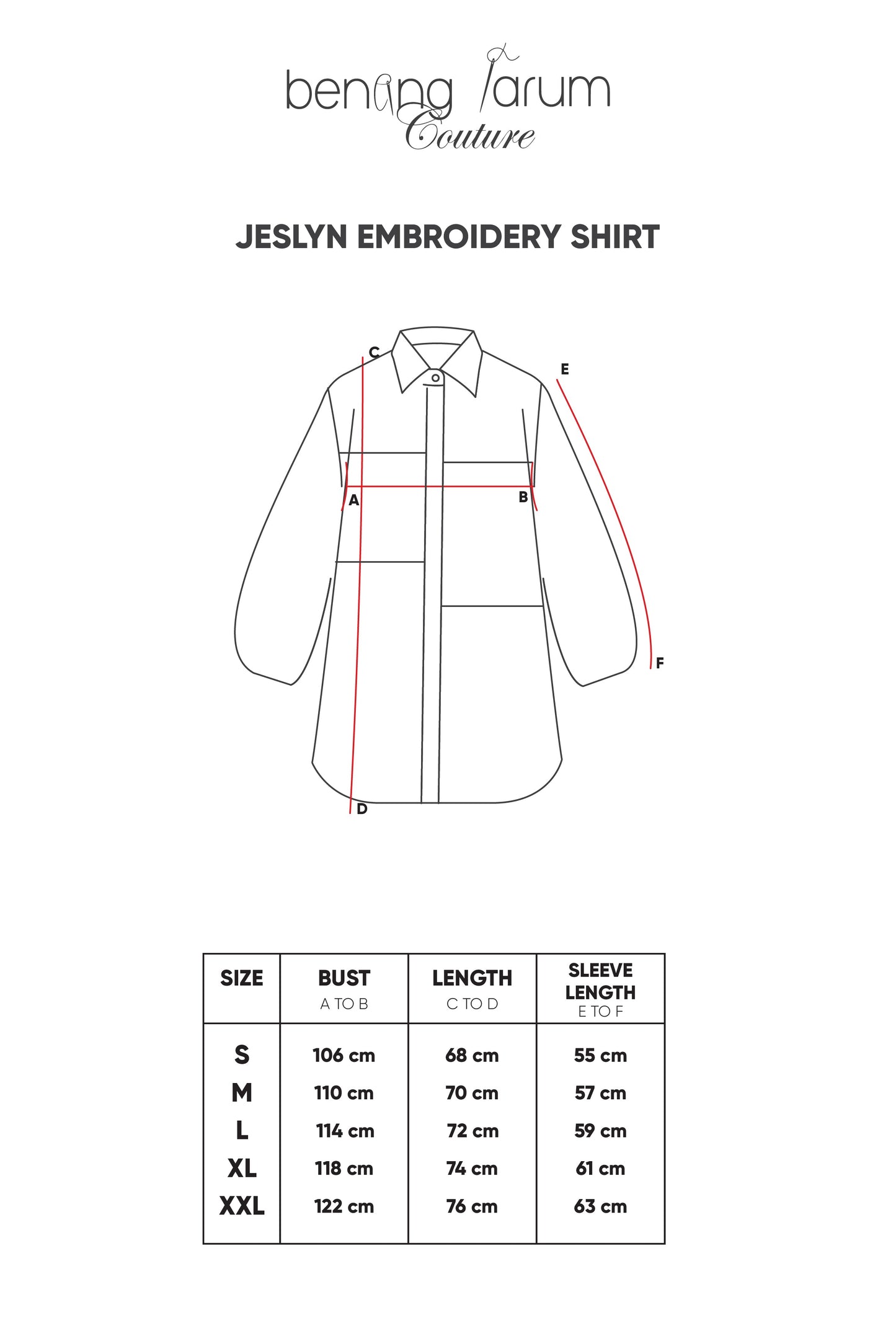 Jeslyn Embroidery Shirt - Blue