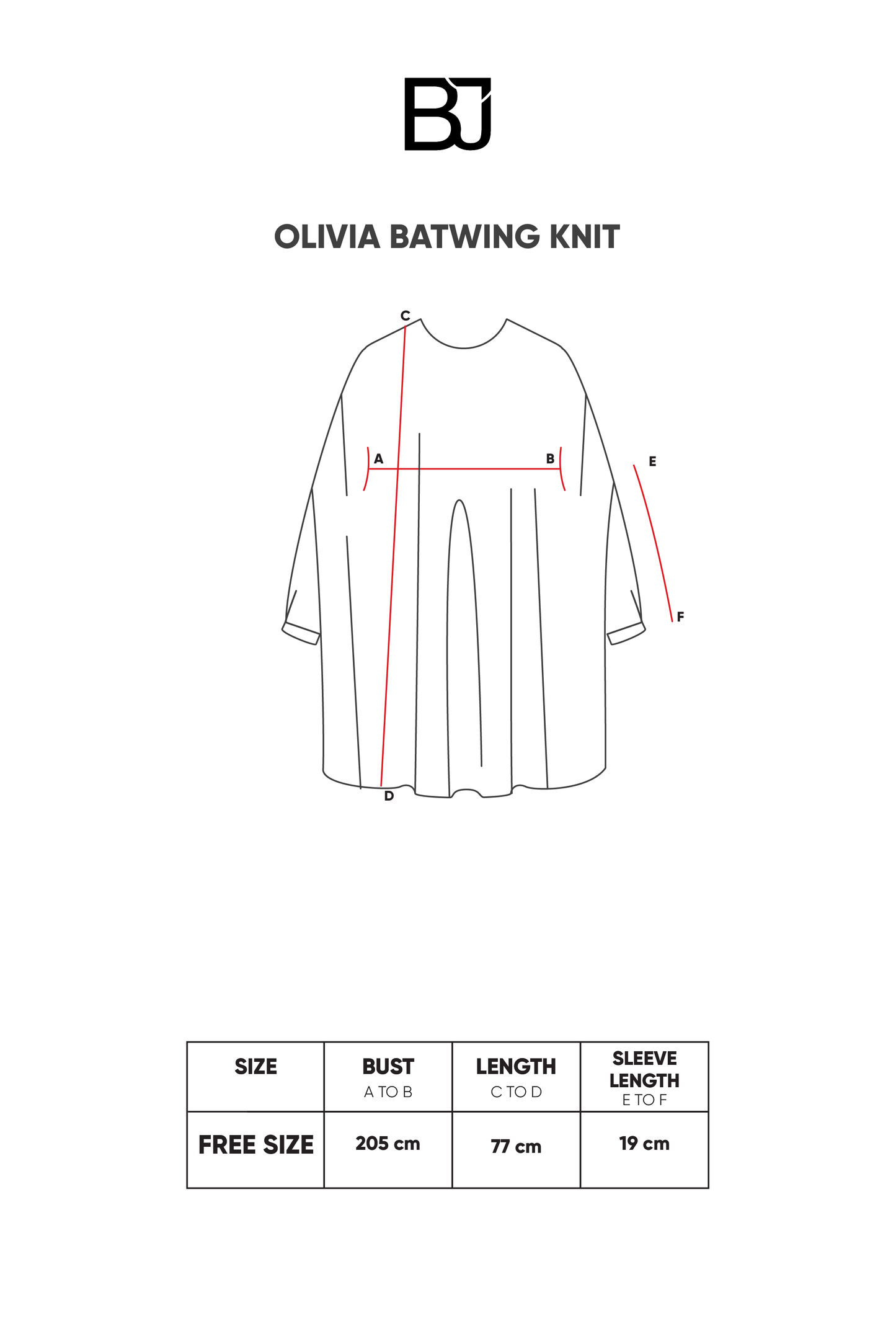 Olivia Batwing Knit - Black