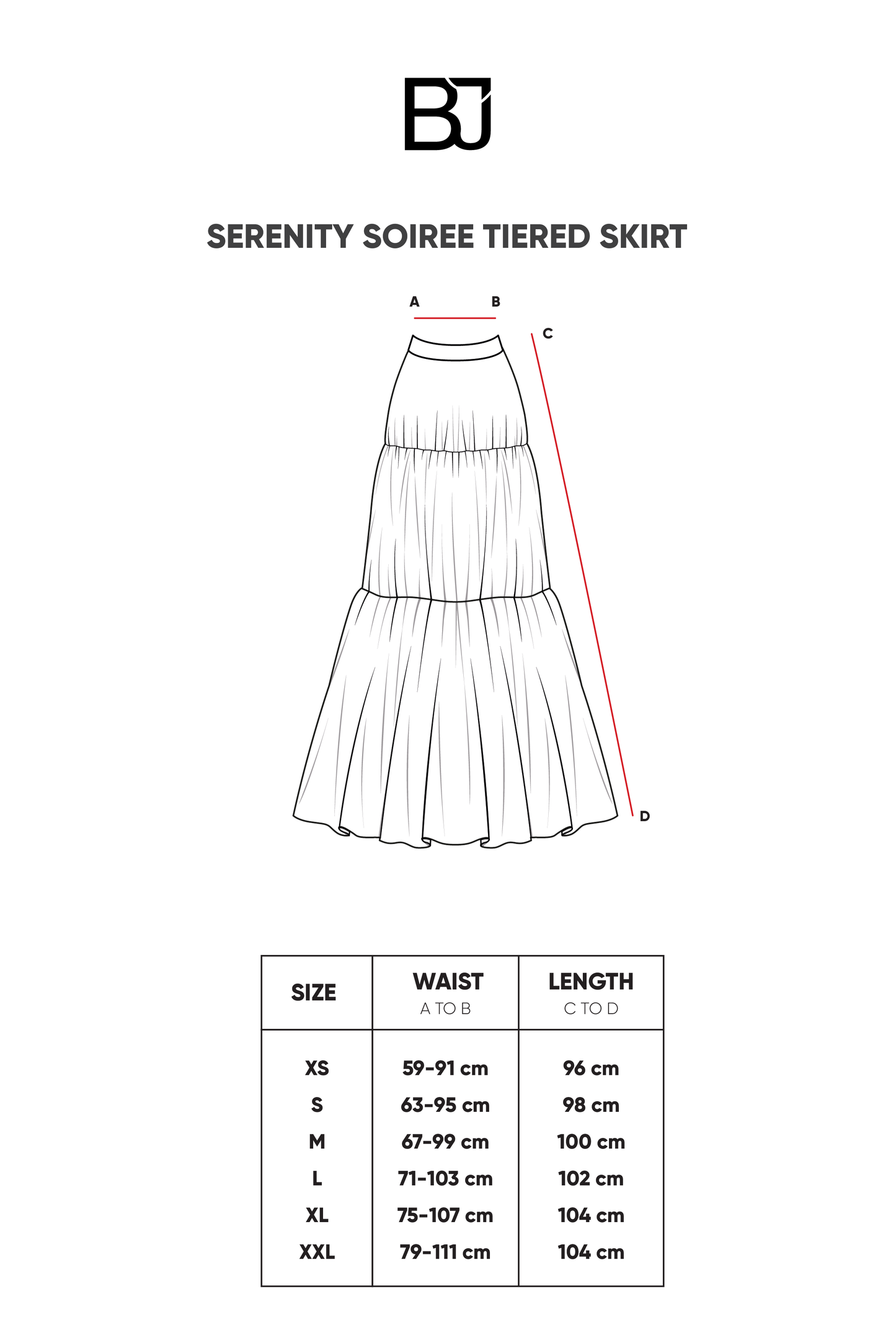 Serenity Soiree Tiered Skirt - Nougat