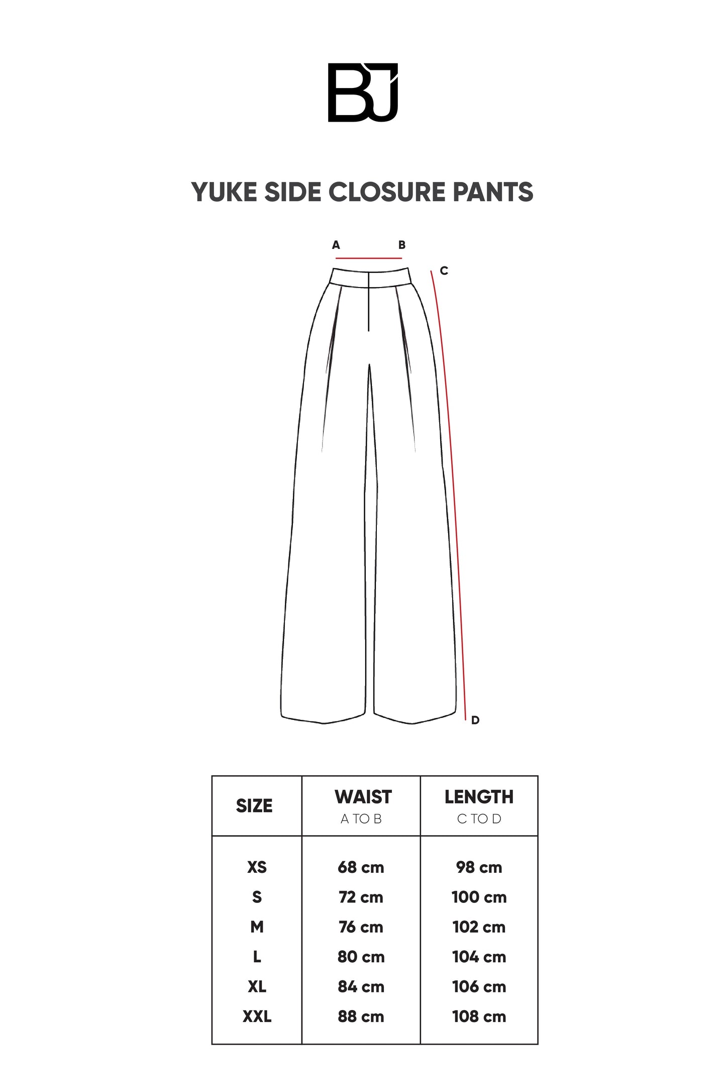Yuka Side Closure Pants - Black