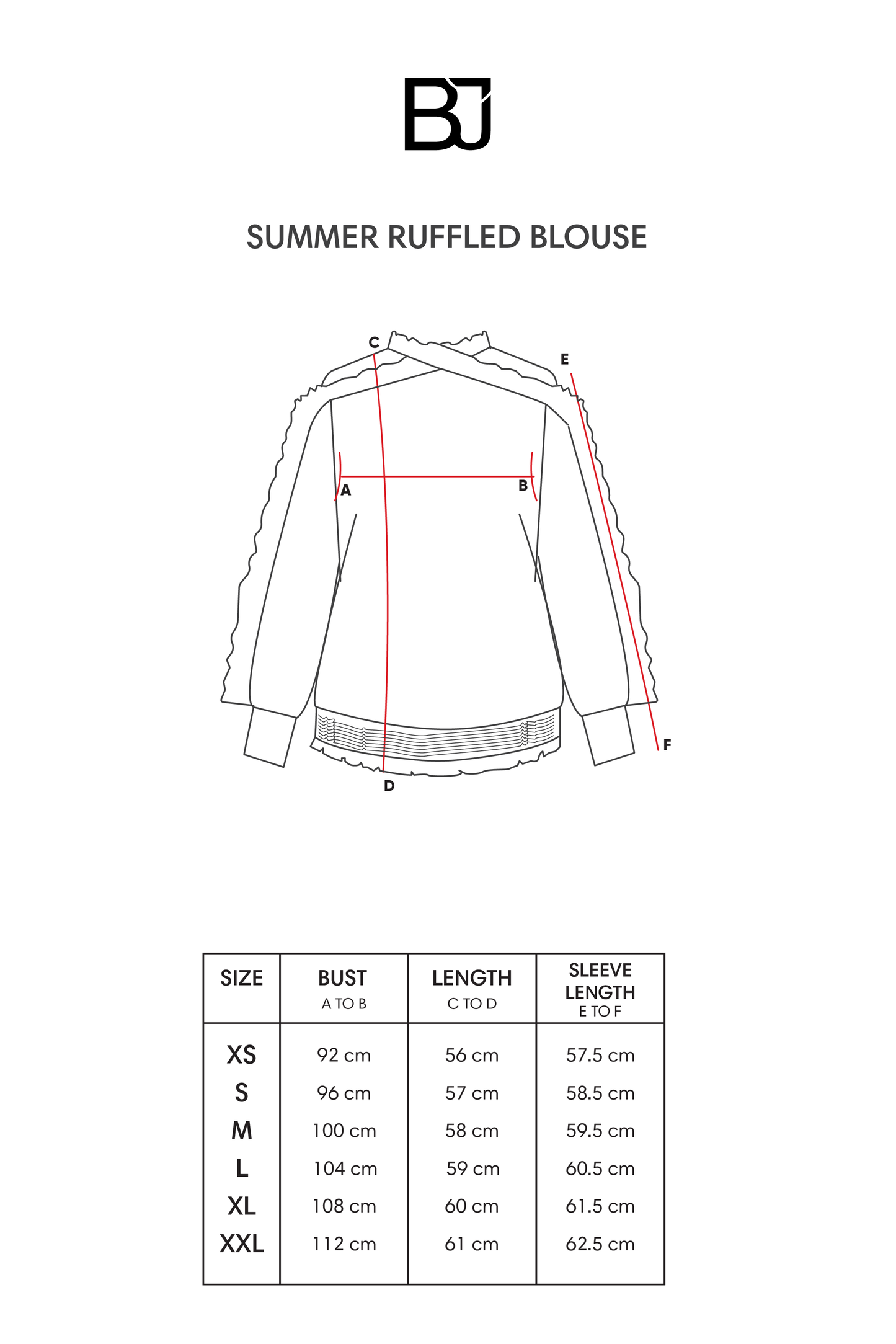 Summer Ruffled Blouse - Black