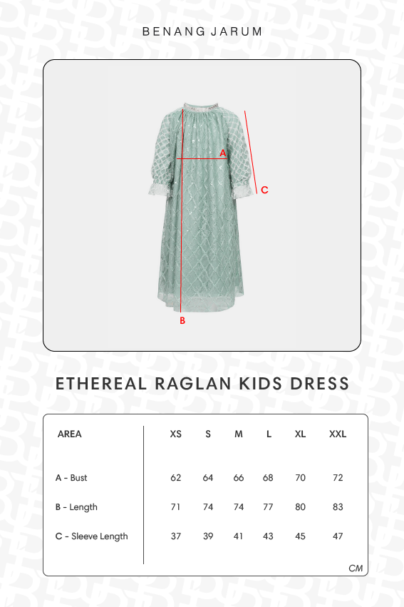 Ethereal Raglan Kids Dress - Salted Egg