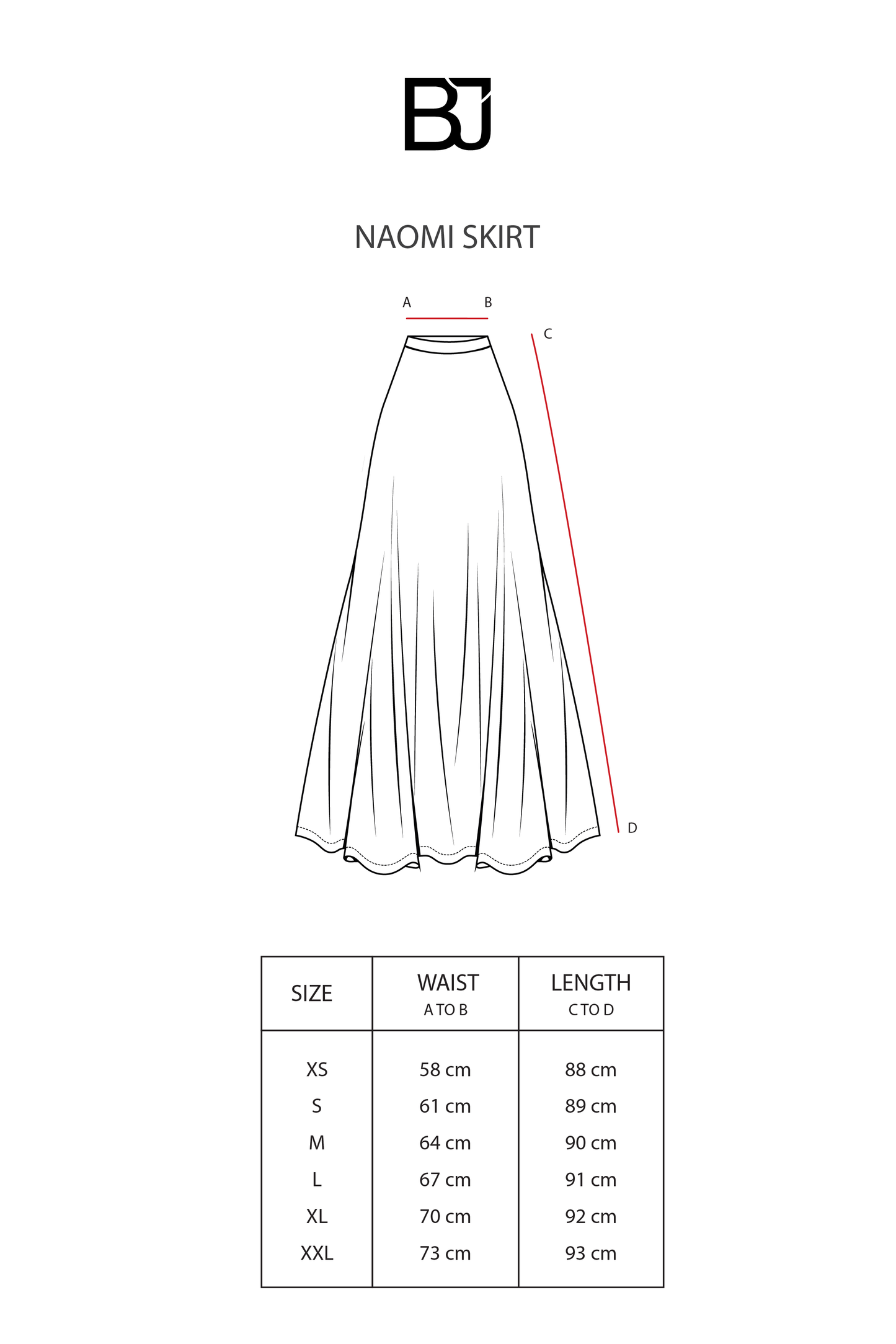 Naomi Skirt - Black