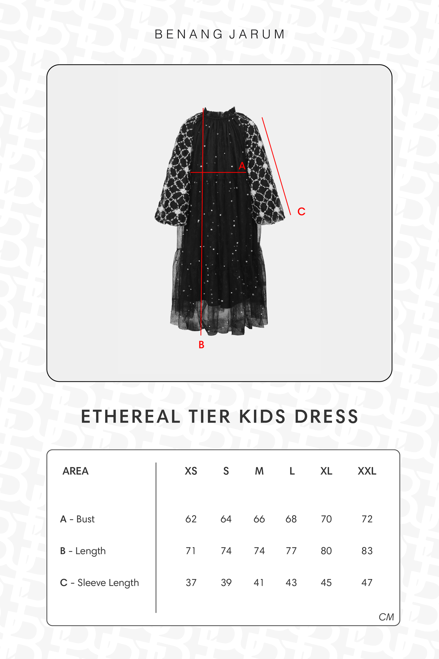 Ethereal Tier Kids Dress - Black