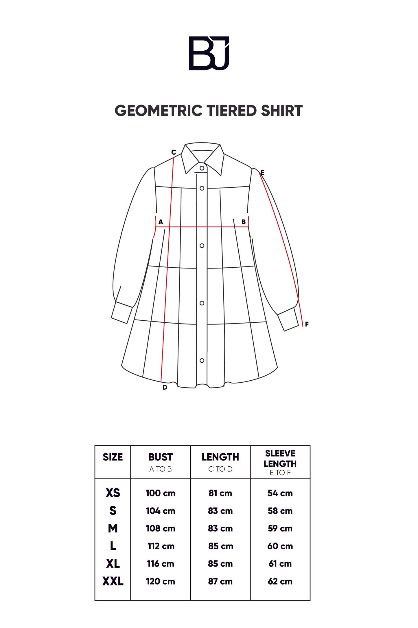 Geometric Tiered Shirt - Maroon