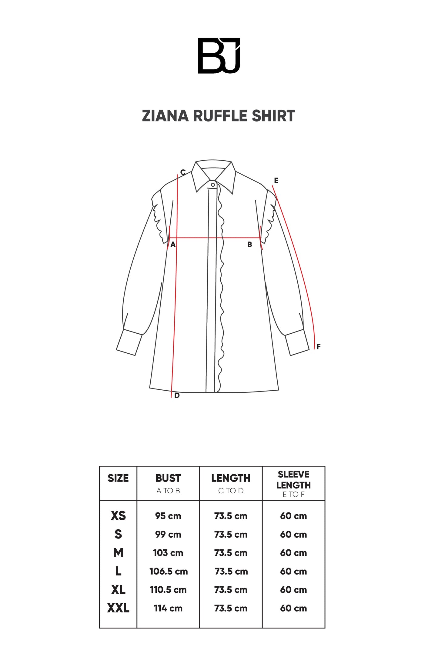 Ziana Ruffle Shirt - White