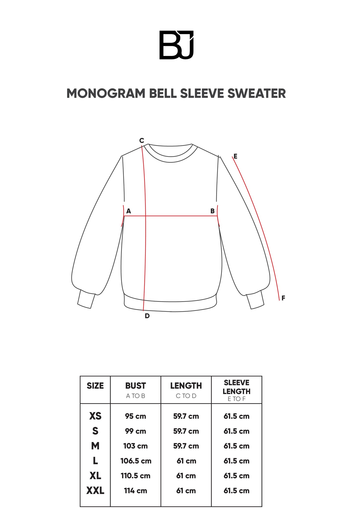 Monogram Bell Sleeve Sweater - Oreo