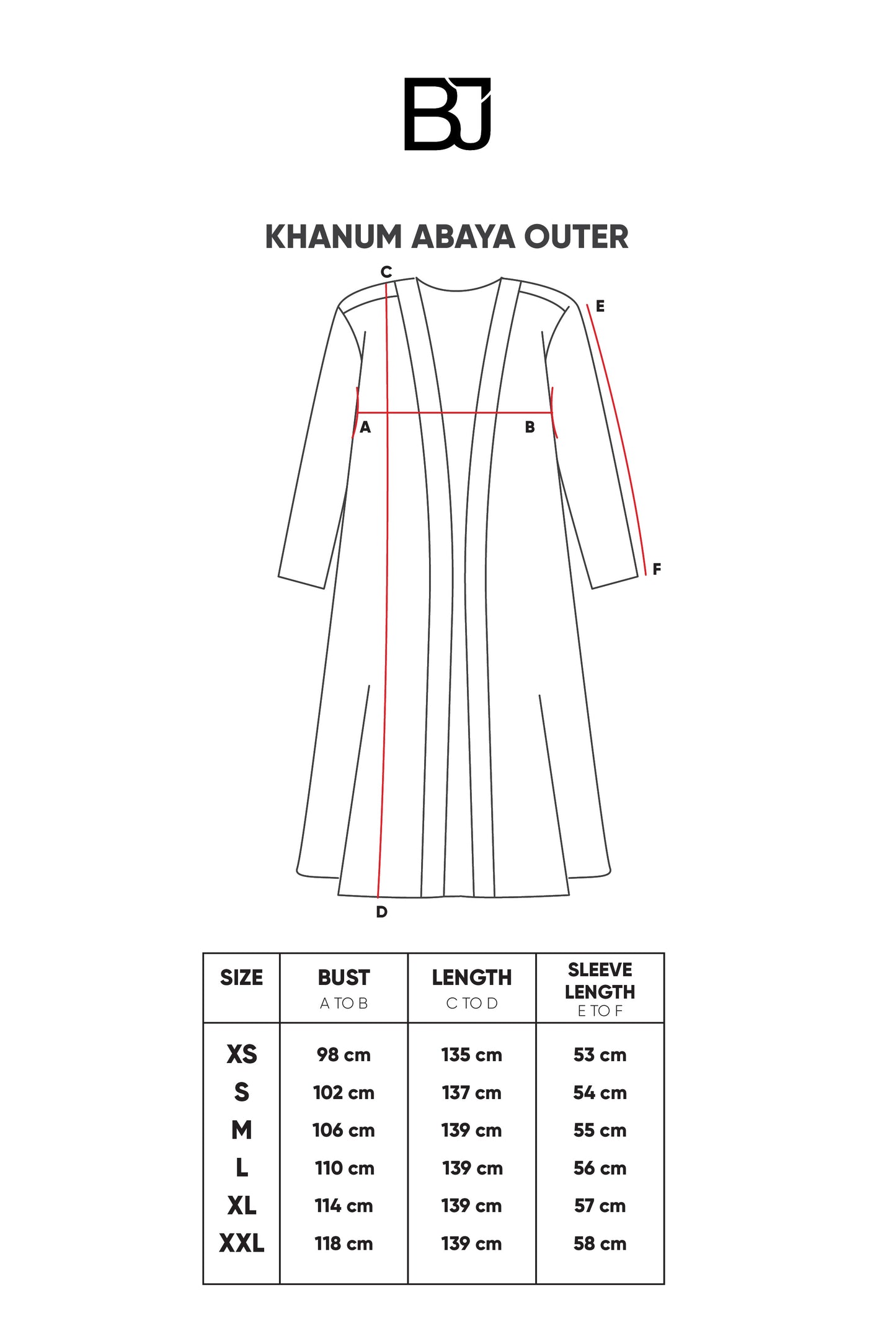 Khanum Abaya Outer - Cream