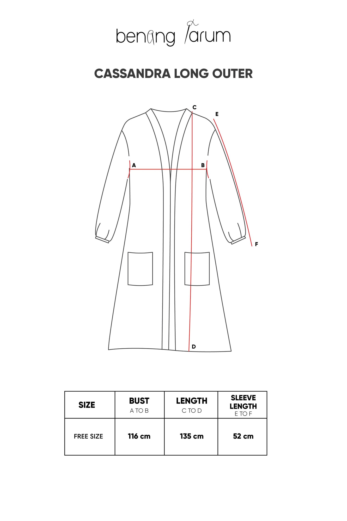 Cassandra Long Outer - Multicolor