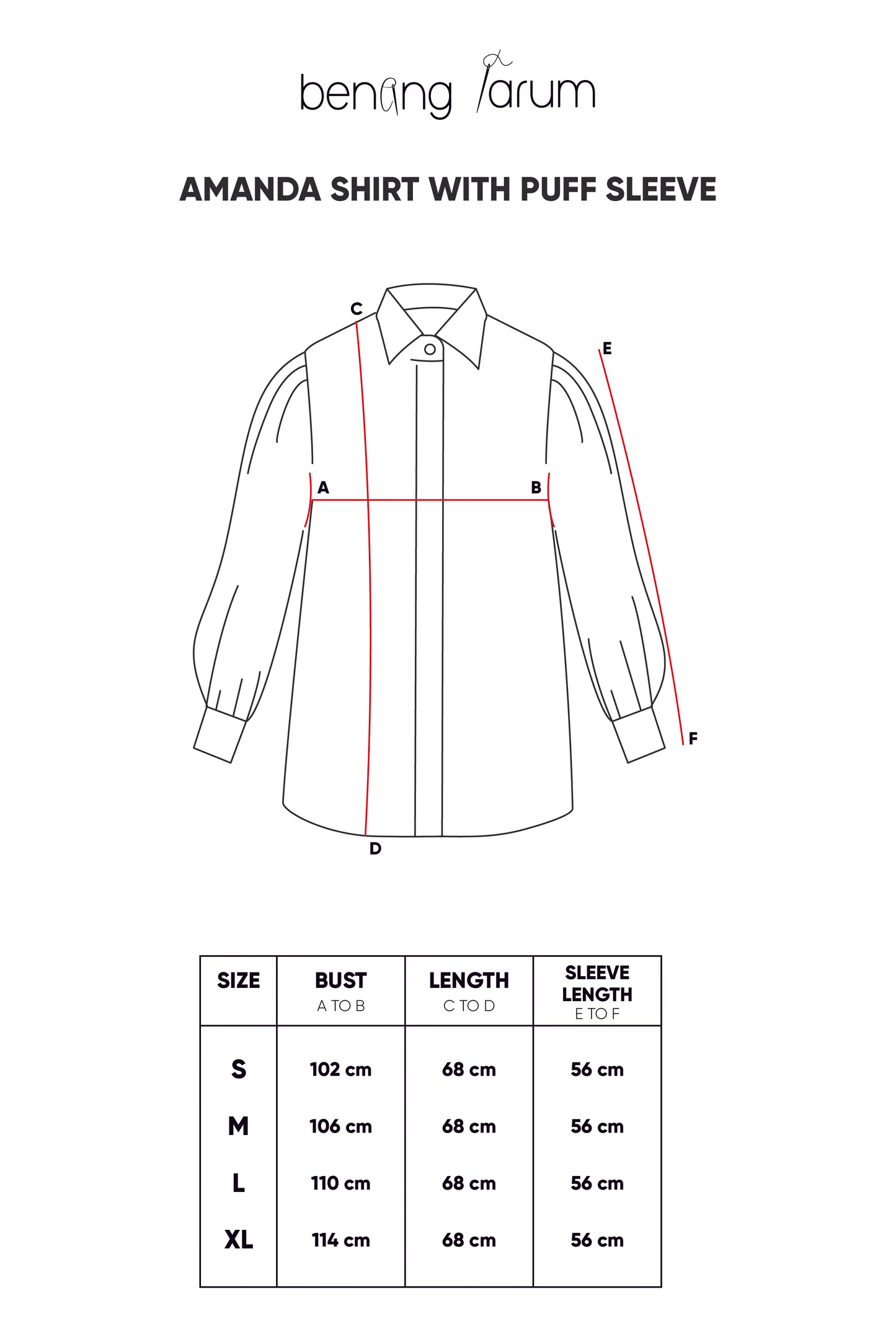 Amanda Shirt with Puff Sleeve - Sun