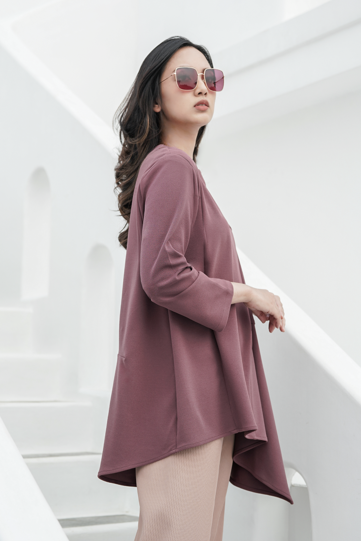 Plum Vivy Blouse