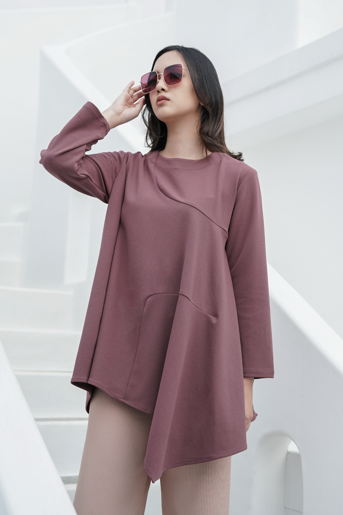 Plum Vivy Blouse